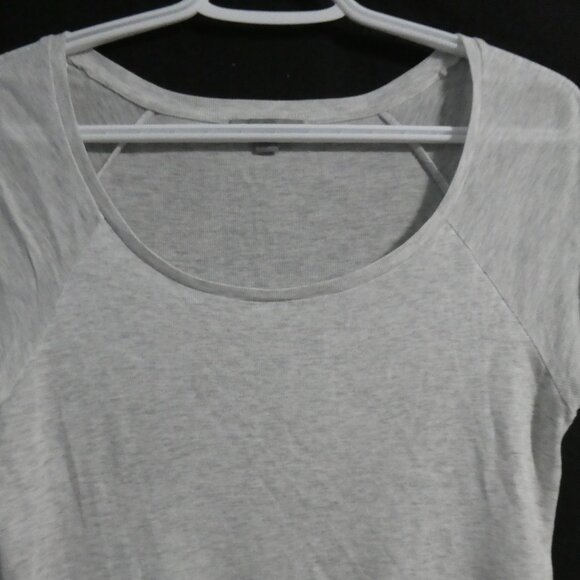COS | xs - extra small | Basic Ribbed Knit Heather Grey T-Shirt - Tee - Picture 4 of 13